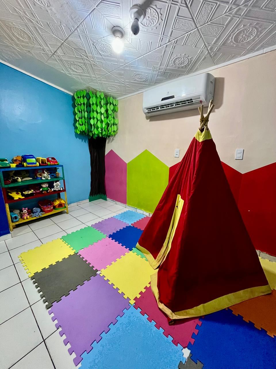 Cabana de leitura e brincar